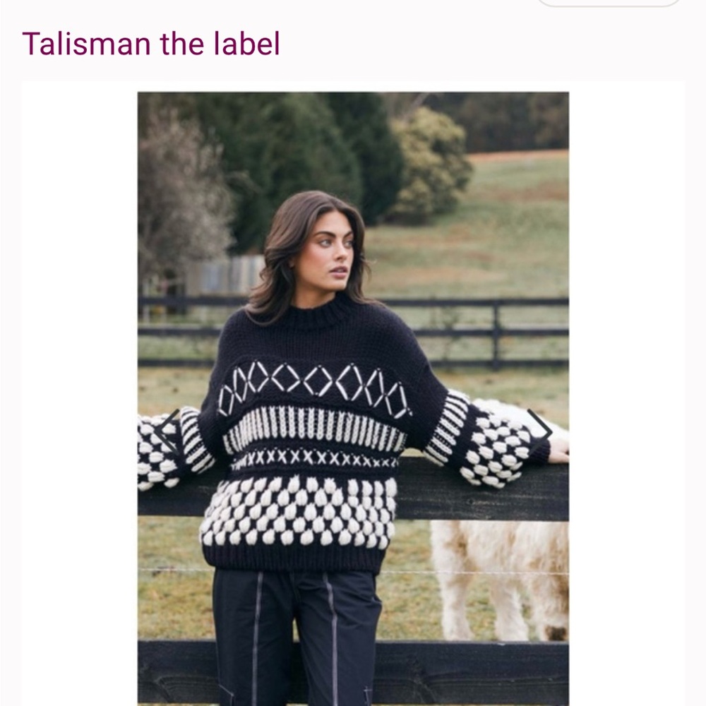 Black and White Women's Sweater